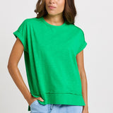 Betty Basics Shirley Short Sleeve Tee in Green