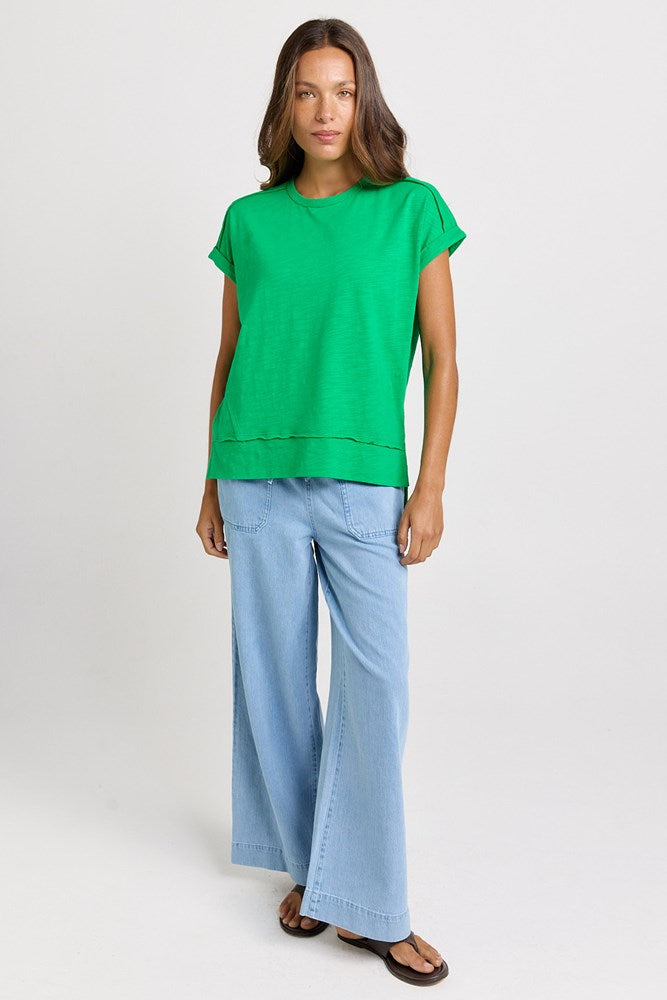Betty Basics Shirley Short Sleeve Tee in Green - view 2