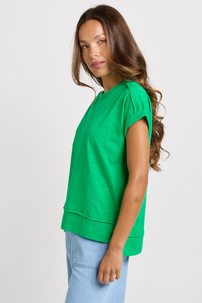 Betty Basics Shirley Short Sleeve Tee in Green - view 3