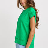 Betty Basics Shirley Short Sleeve Tee in Green - view 3