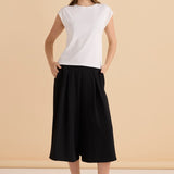 Cuff Rib Tee - White