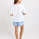 V-Neck Boxy Tee - Paradise Club Print