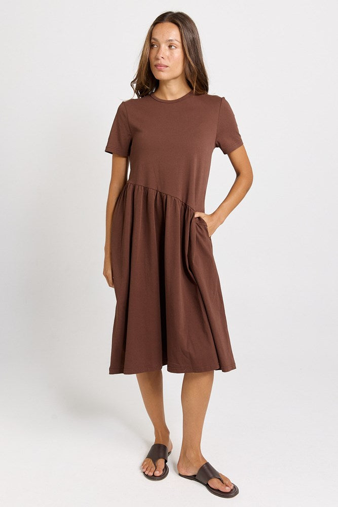 Betty Basics Ava Asymmetrical Dress in Chocolate - view 2