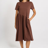 Betty Basics Ava Asymmetrical Dress in Chocolate - view 2