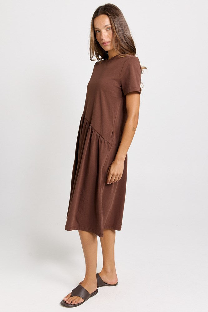 Betty Basics Ava Asymmetrical Dress in Chocolate - view 3