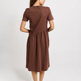 Ava Asymmetrical Dress - Chocolate