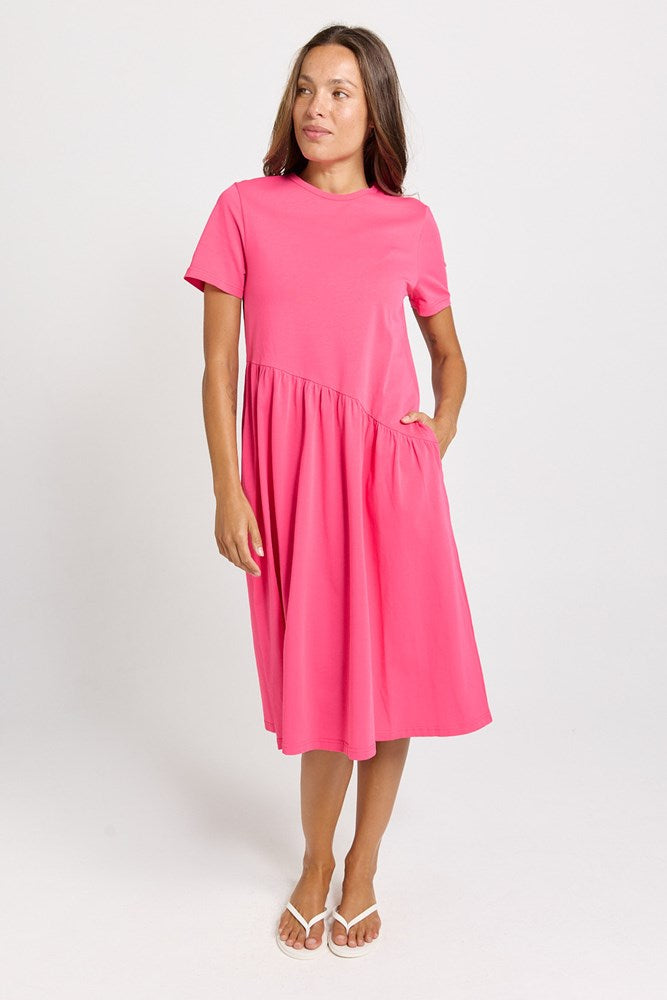 Betty Basics Ava Asymmetrical Dress in Pink - view 2