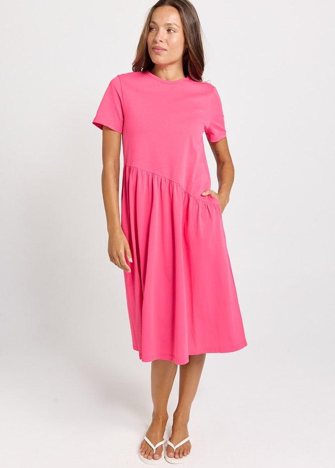 Betty Basics Ava Asymmetrical Dress in Pink - view 2