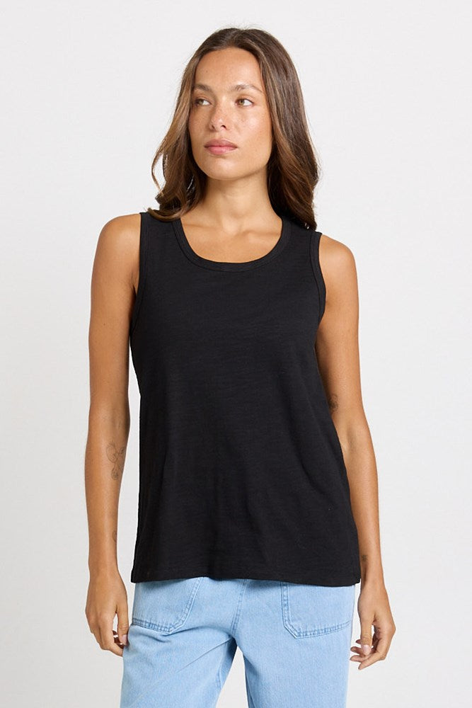Betty Basics Rory Slub Tank in Black