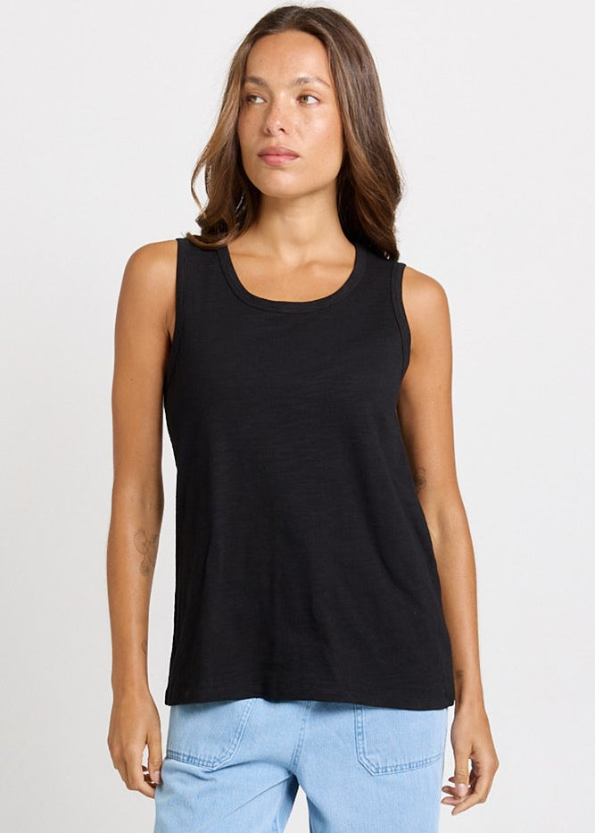Betty Basics Rory Slub Tank in Black