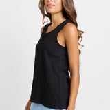 Betty Basics Rory Slub Tank in Black - view 3