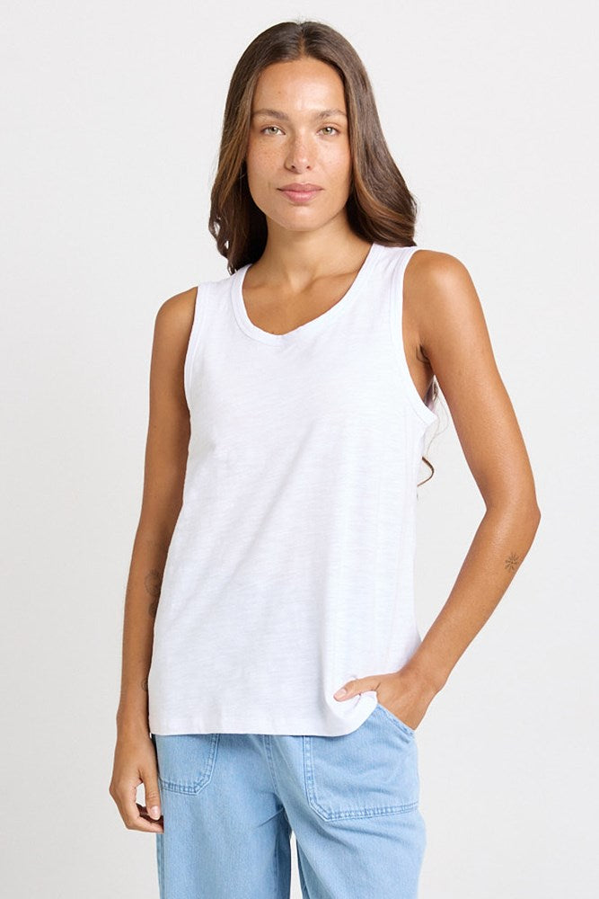 Betty Basics Rory Slub Tank in White