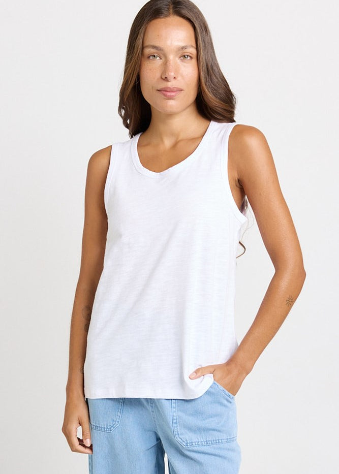 Betty Basics Rory Slub Tank in White