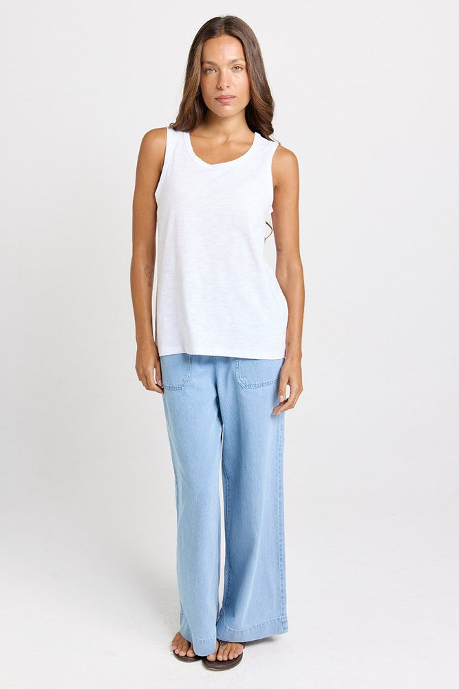 Betty Basics Rory Slub Tank in White - view 2