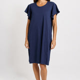 Betty Basics Celene Frill Dress in Navy