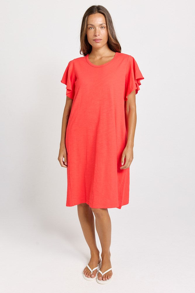 Betty Basics Celene Frill Dress in Red