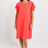 Betty Basics Celene Frill Dress in Red