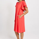 Betty Basics Celene Frill Dress in Red - view 3