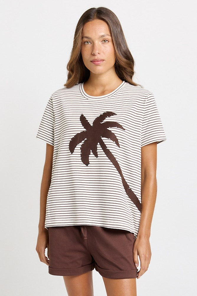 Betty Basics Tibby Tee in Chocolate Stripe