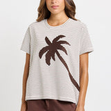 Betty Basics Tibby Tee in Chocolate Stripe