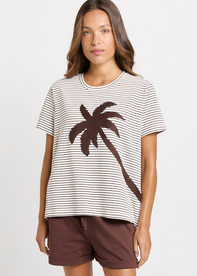 Betty Basics Tibby Tee in Chocolate Stripe