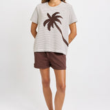 Betty Basics Tibby Tee in Chocolate Stripe - view 2
