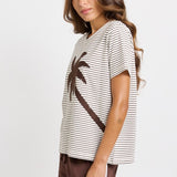 Betty Basics Tibby Tee in Chocolate Stripe - view 3