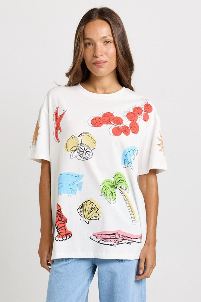 Betty Basics Weekend Tee in Harvest Print