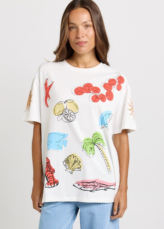 Betty Basics Weekend Tee in Harvest Print