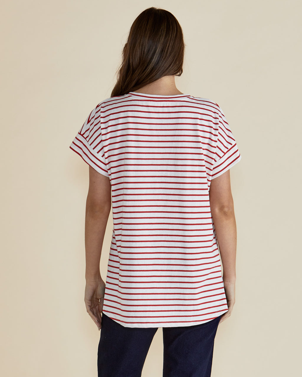 WILLA TEE - Red Stripe