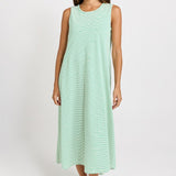 Betty Basics Sabrina Maxi Dress in Green Stripe - view 2