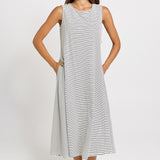 Betty Basics Sabrina Maxi Dress in Navy Stripe - view 2