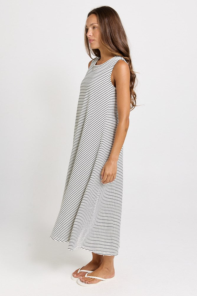 Betty Basics Sabrina Maxi Dress in Navy Stripe - view 3