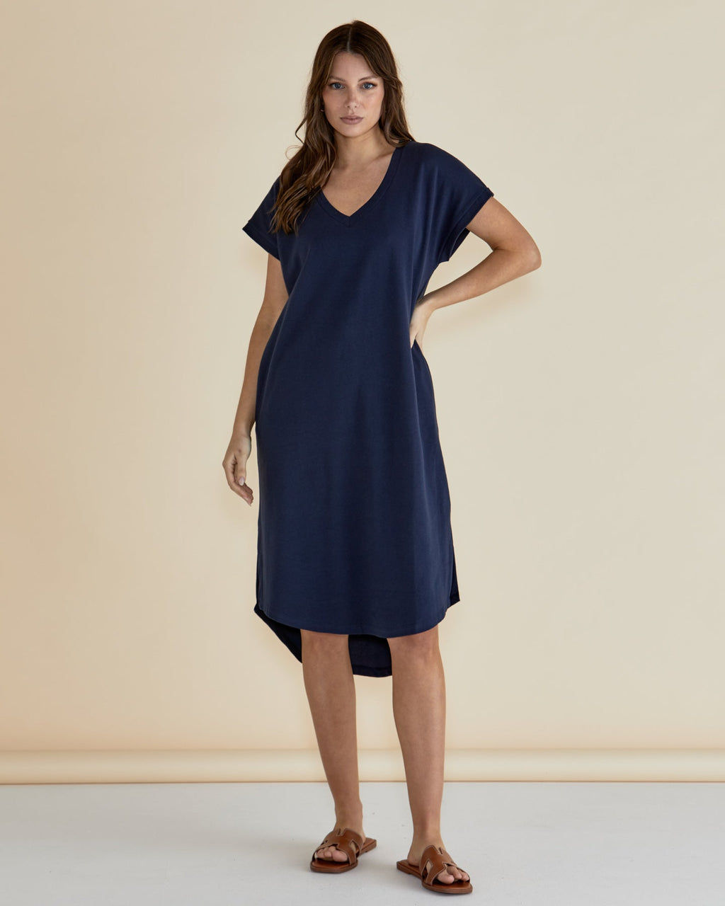 JOLENE T-SHIRT DRESS - Navy