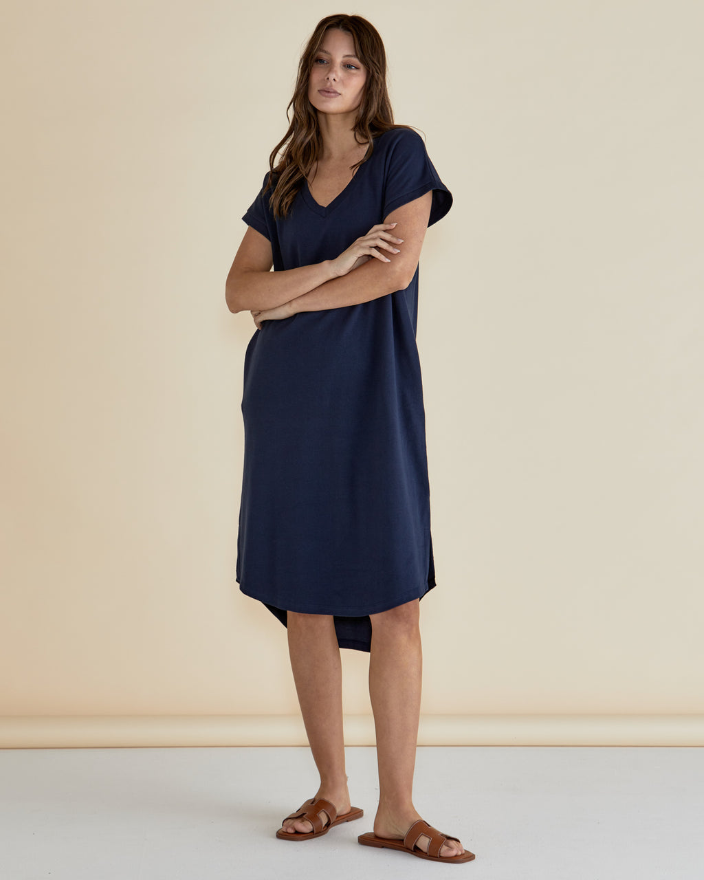 JOLENE T-SHIRT DRESS - Navy