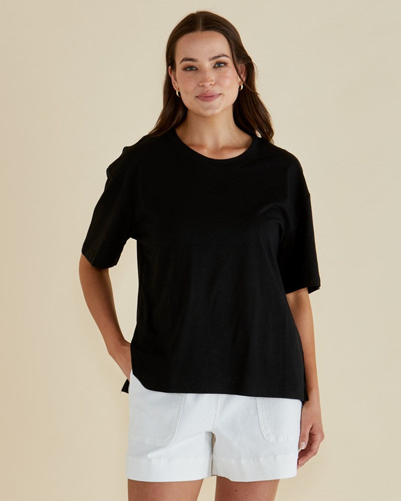 Relax Boxy Tee - Black