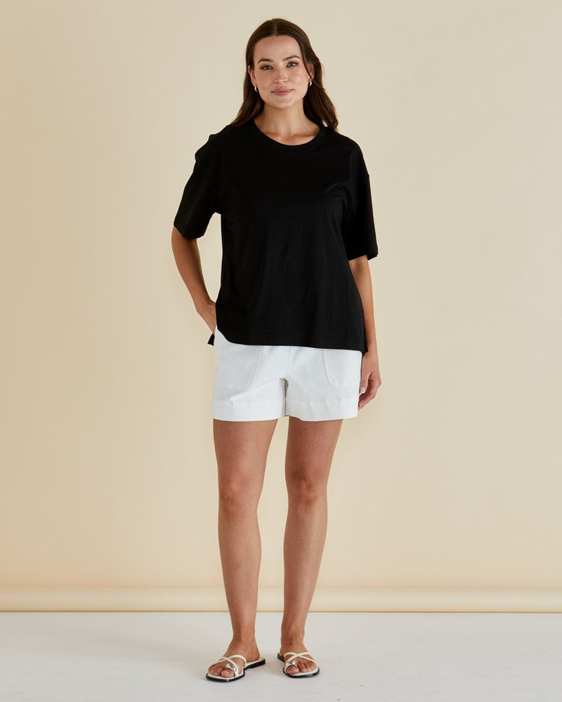 Relax Boxy Tee - Black