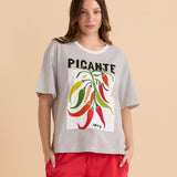 Relax Boxy Tee - Chilli Print