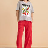Relax Boxy Tee - Chilli Print