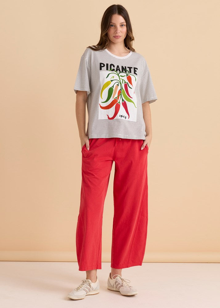 Relax Boxy Tee - Chilli Print