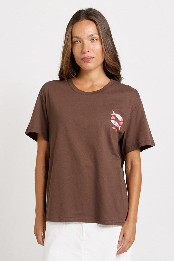 Betty Basics Relax Boxy Tee in Pescado Print