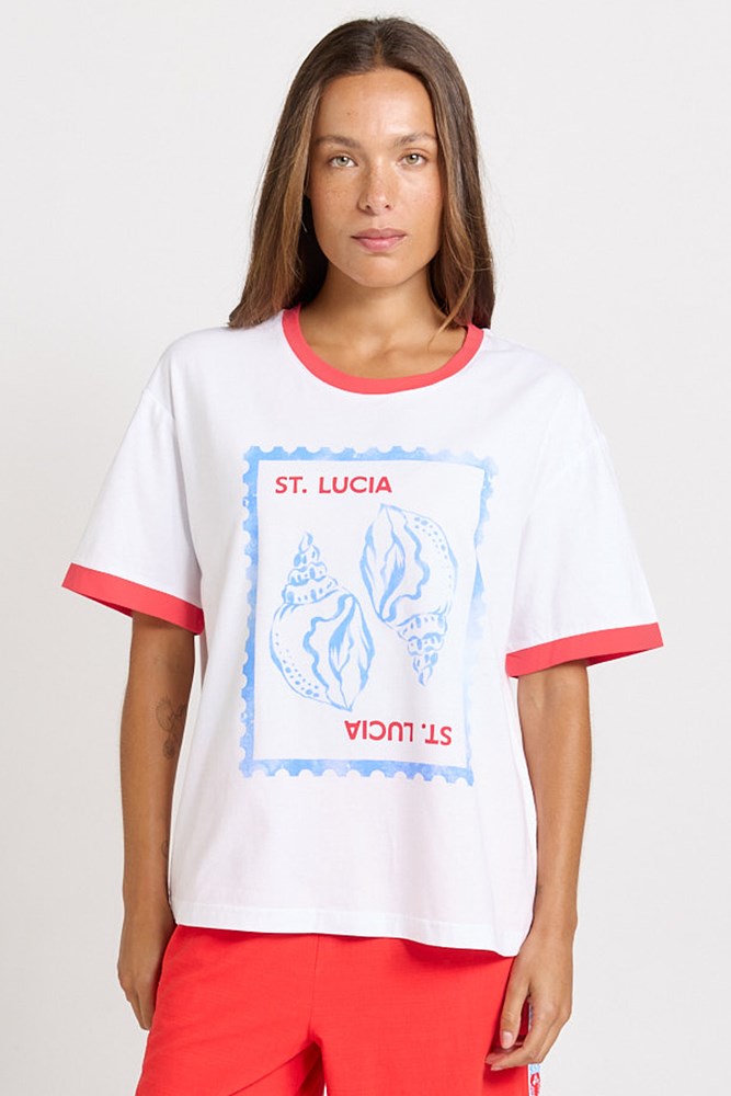 Betty Basics Relax Boxy Tee in St Lucia Print