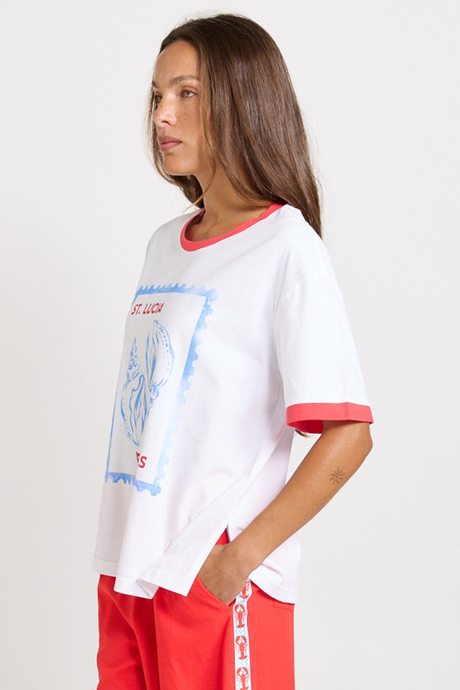 Betty Basics Relax Boxy Tee in St Lucia Print - view 3