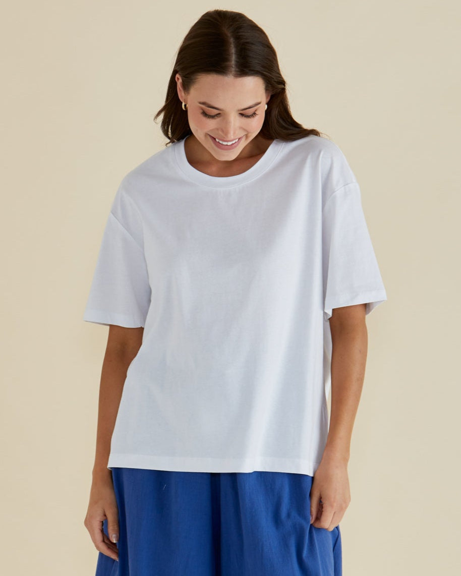 Relax Boxy Tee - White