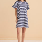 Darcy Dress - Navy Stripe