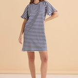 Darcy Dress - Navy Stripe