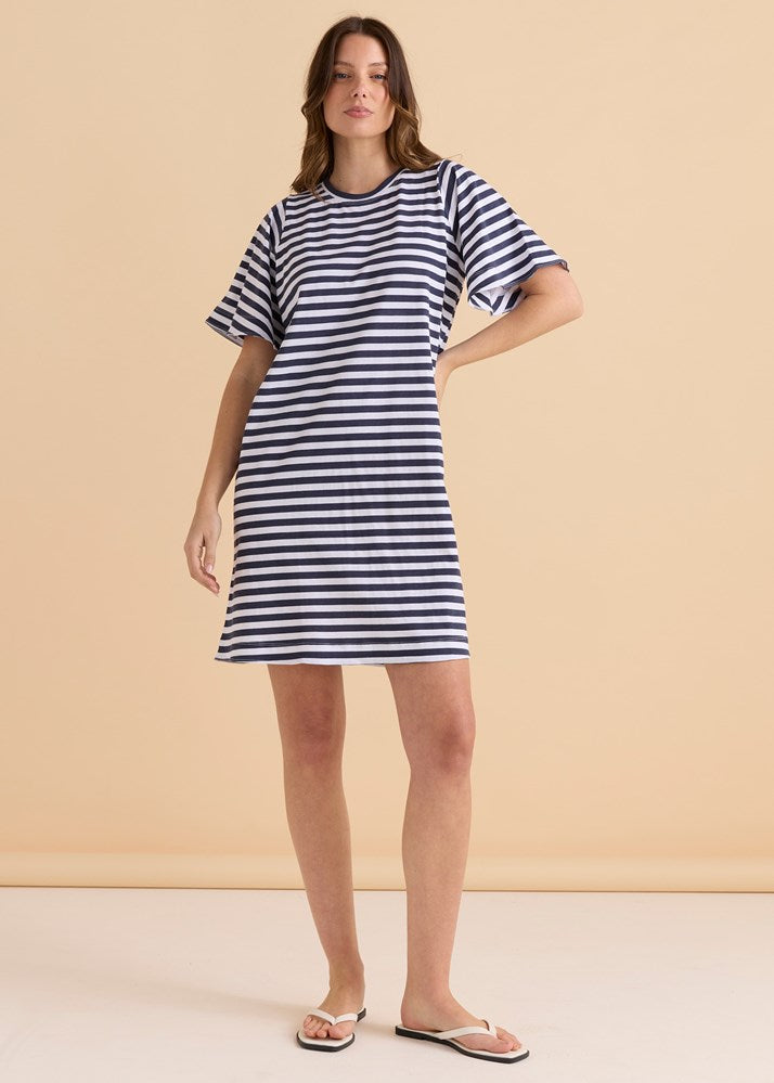 Darcy Dress - Navy Stripe