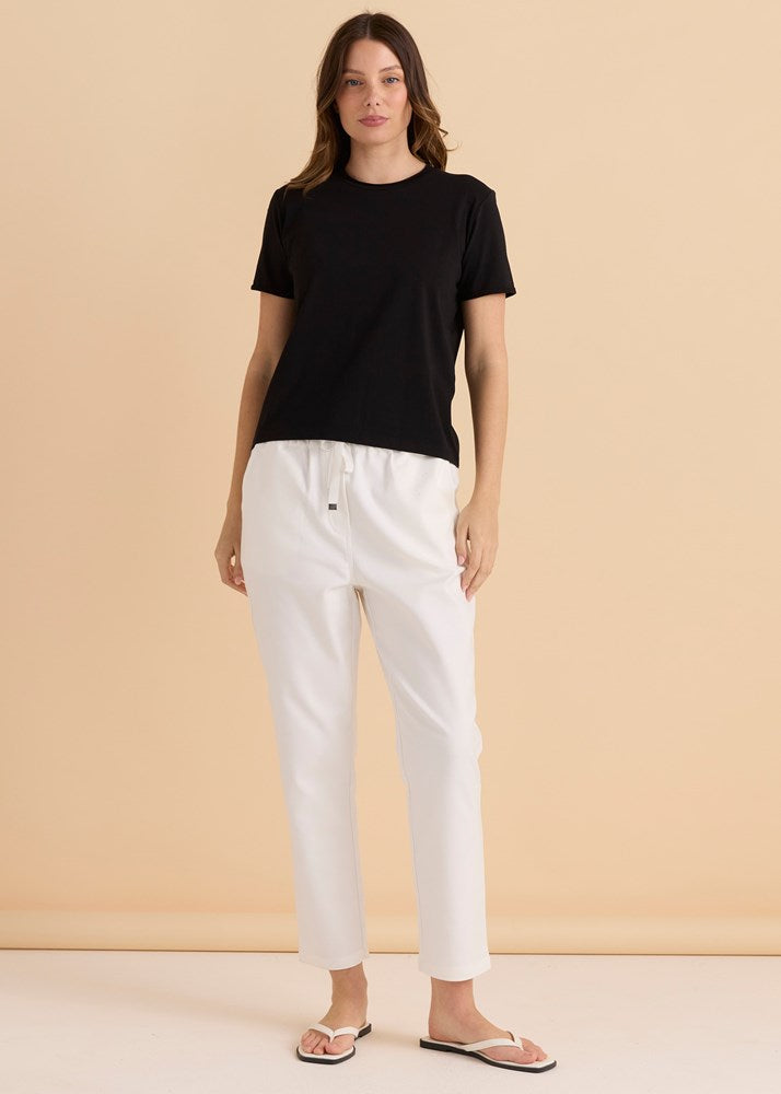 Cotton Slim Fit Tee - Black