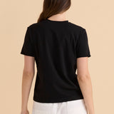Cotton Slim Fit Tee - Black