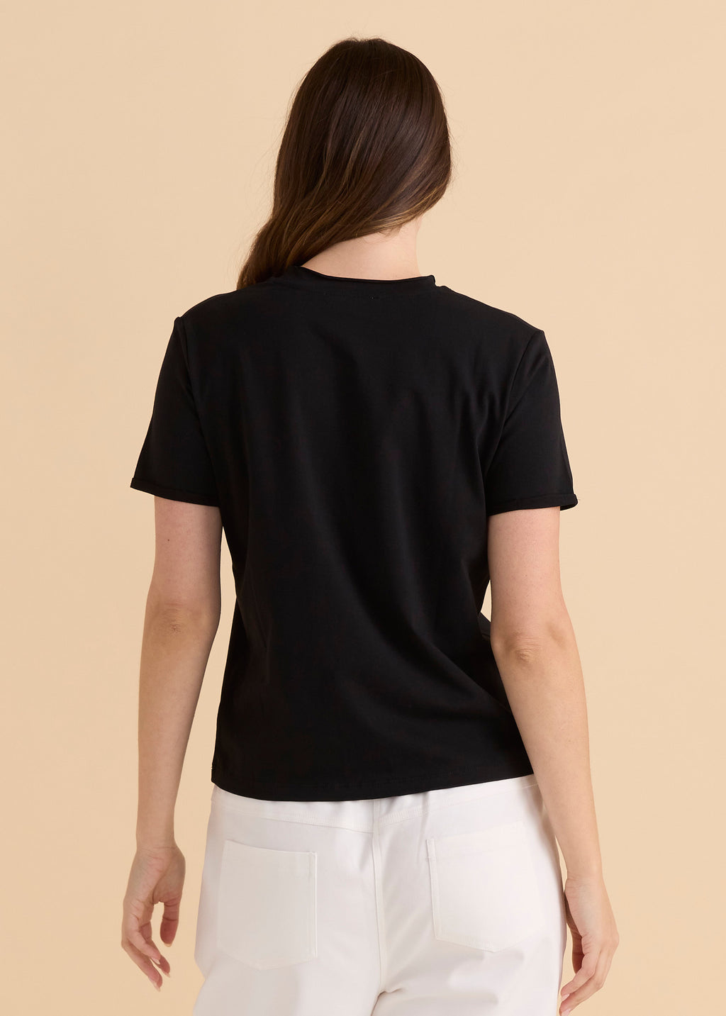 Cotton Slim Fit Tee - Black